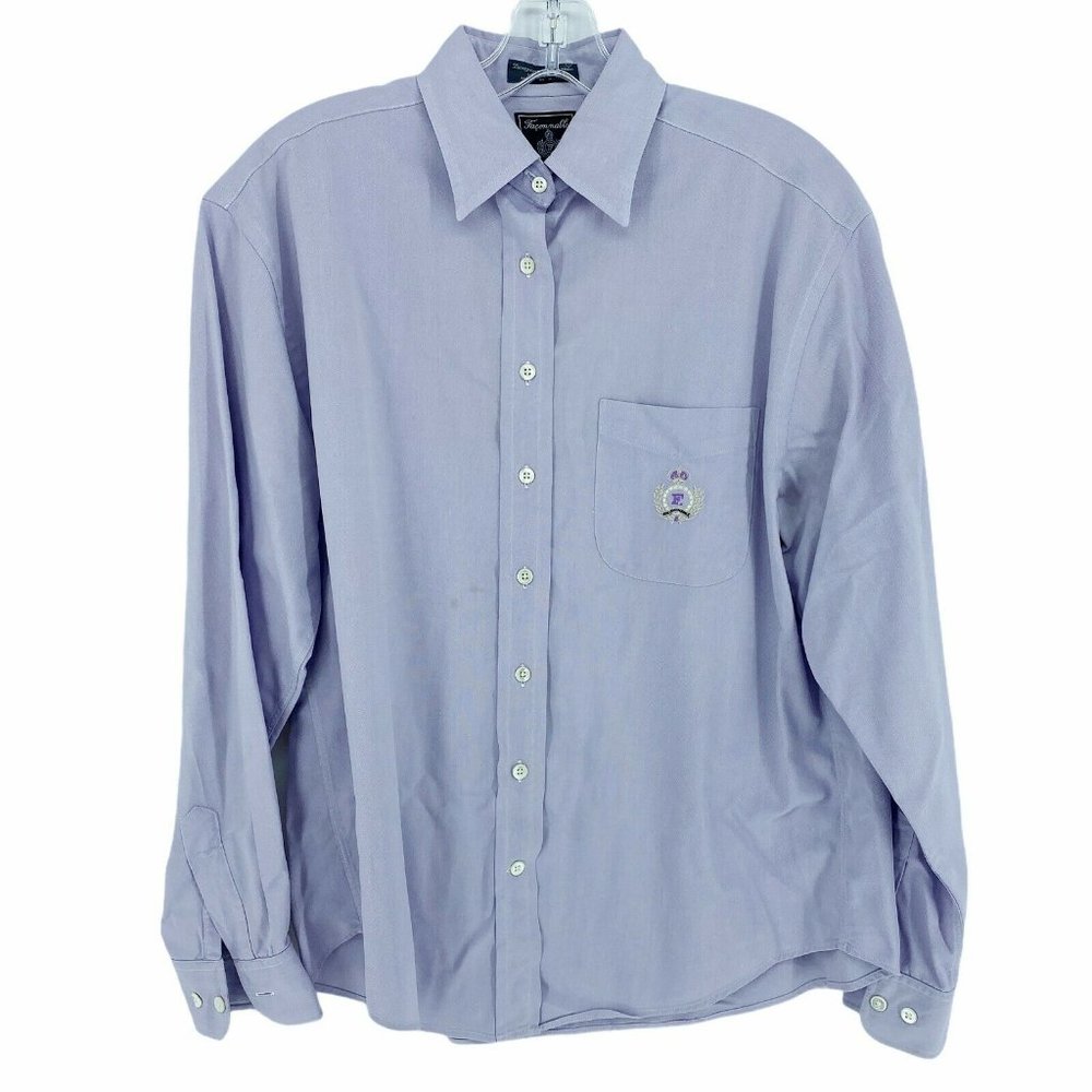 Faconnable Men's Size Medium Long-sleeve Button-up